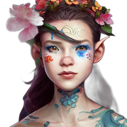 face, crown, jewelry, flower transparent PNG cut-out