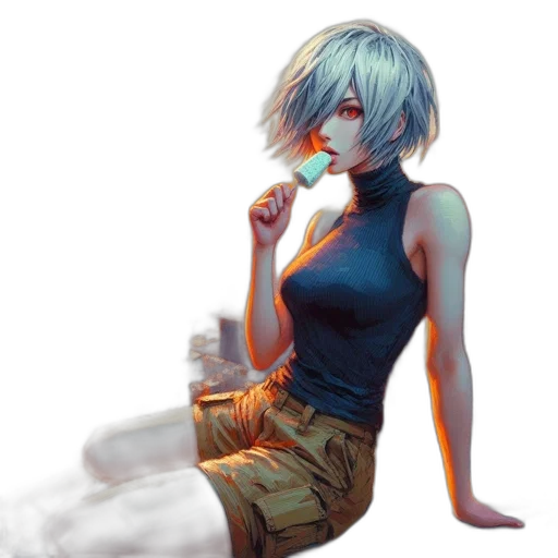 weapon, jacket, dress, robot, concept art, cyberpunk, pixel art, fantasy art transparent PNG cut-out