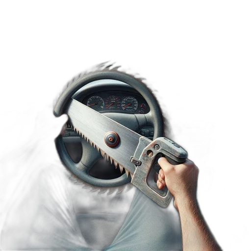 mask, robot, weapon, car, concept art, 3d render, photorealistic, vaporwave transparent PNG cut-out