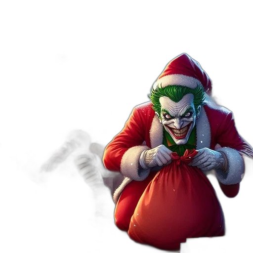 weapon, mask, concept art, comic book art, 3d render, two, santa, claus transparent PNG cut-out