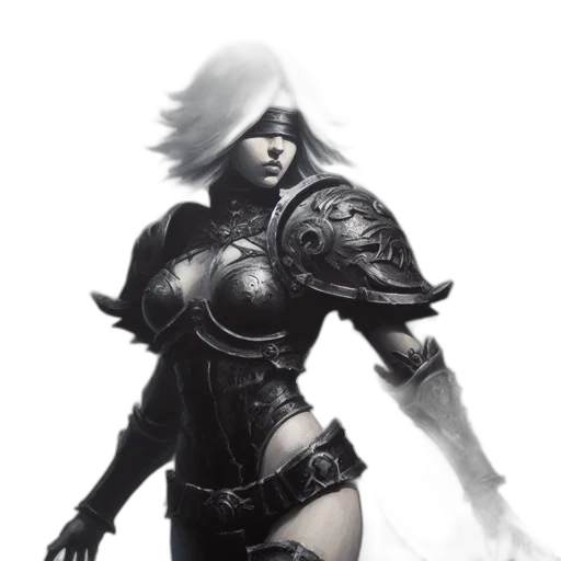 sword, weapon, fantasy art, concept art, comic book art, photorealistic, monochrome, dark transparent PNG cut-out