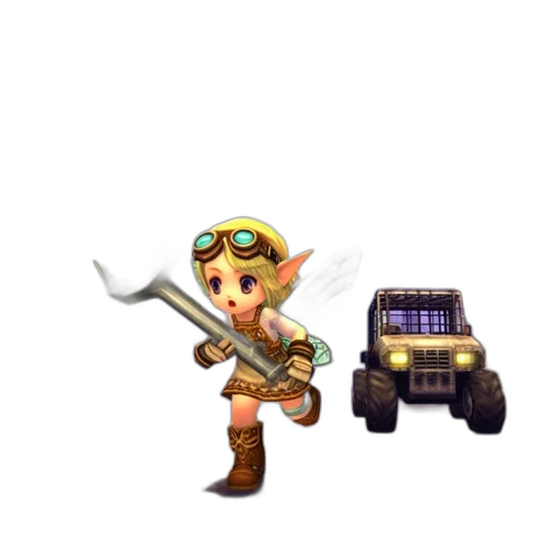 weapon, staff, sword, pixel art, concept art, fantasy art, 3d render, golden transparent PNG cut-out