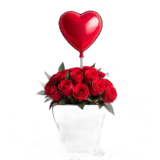 flower, jewelry, photorealistic, 3d render, red, second, image, close-up transparent PNG cut-out