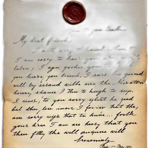 jewelry, staff, handwritten, letter, aged, paper, wax, seal transparent PNG cut-out
