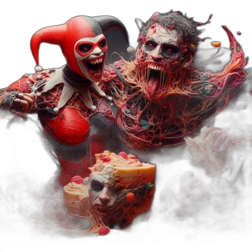 mask, creature, concept art, fantasy art, 3d render, comic book art, fire, red transparent PNG cut-out