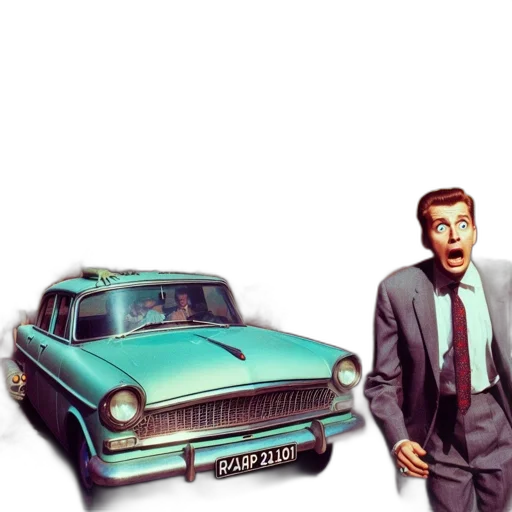 car, face, robot, jacket, concept art, photorealistic, comic book art, 3d render transparent PNG cut-out