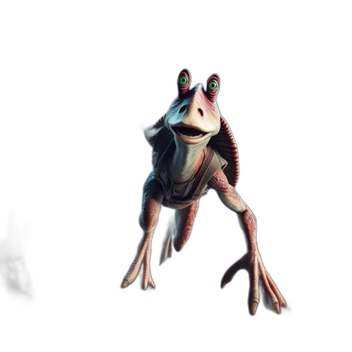 creature, animal, robot, staff, concept art, 3d render, watercolor, photorealistic transparent PNG cut-out