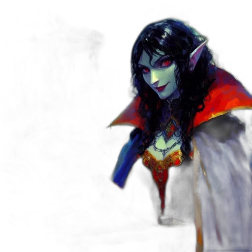 fantasy art, concept art, comic book art, watercolor, blue, green-skinned, creature, strapped transparent PNG cut-out
