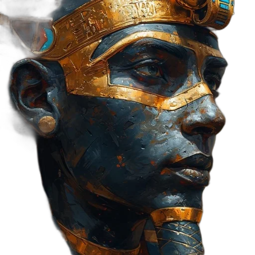 mask, crown, face, jewelry, concept art, photorealistic, fantasy art, 3d render transparent PNG cut-out