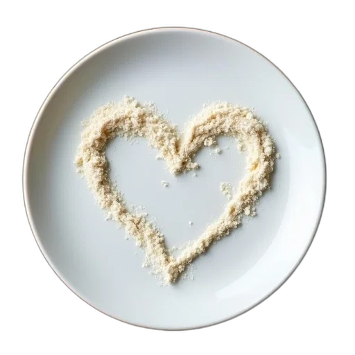 food, jewelry, white, plate, heart-shaped, pattern, made, sugar transparent PNG cut-out