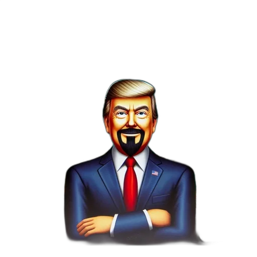 face, staff, mask, pixel art, cartoon, vaporwave, 3d render, cover transparent PNG cut-out