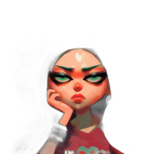 face, mask, creature, staff, concept art, 3d render, fantasy art, pixel art transparent PNG cut-out