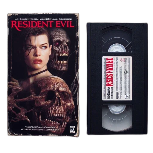 image, displays, vhs, copy, resident, evil, featuring, film transparent PNG cut-out
