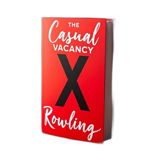 red, book, cover, title, casual, vacancy, rowling, white transparent PNG cut-out