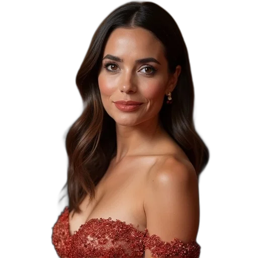 dress, jewelry, hair, face transparent PNG cut-out