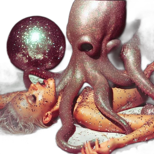 creature, animal, robot, concept art, 3d render, watercolor, fantasy art, outer space transparent PNG cut-out