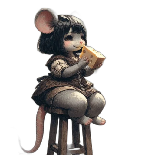 animal, food, creature, staff, concept art, 3d render, fantasy art, cartoon transparent PNG cut-out