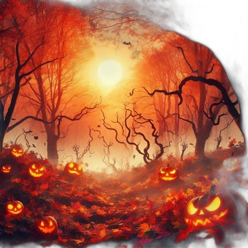 mask, fantasy art, concept art, photorealistic, watercolor, fire, fog, forest transparent PNG cut-out