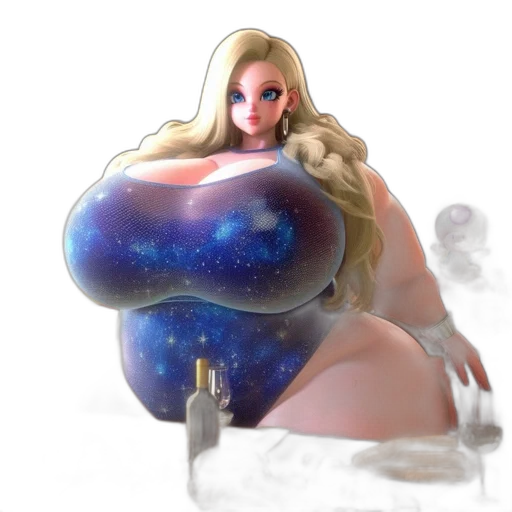 dress, robot, creature, concept art, fantasy art, 3d render, photorealistic, outer space transparent PNG cut-out