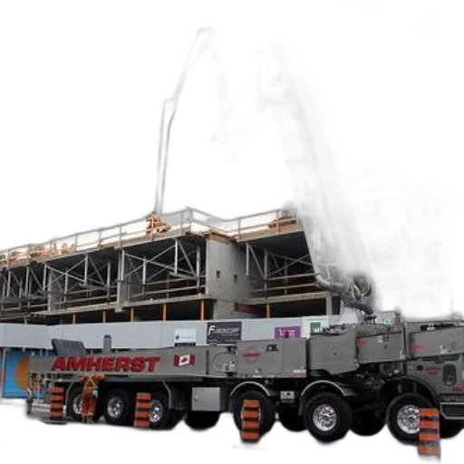 large, construction, vehicle, word, amherst, parked, front, building transparent PNG cut-out