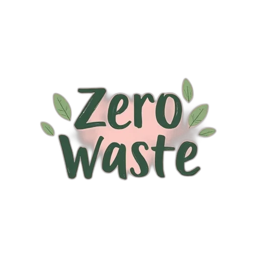 zero, waste, concept, logo transparent PNG cut-out