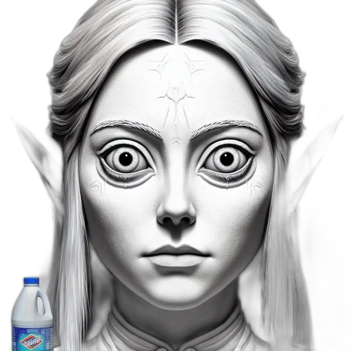 face, mask, bottle, robot, concept art, fantasy art, photorealistic, 3d render transparent PNG cut-out
