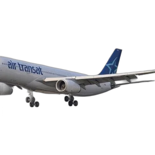 3d render, photorealistic, air, transat, airplane, taking, off, runway transparent PNG cut-out