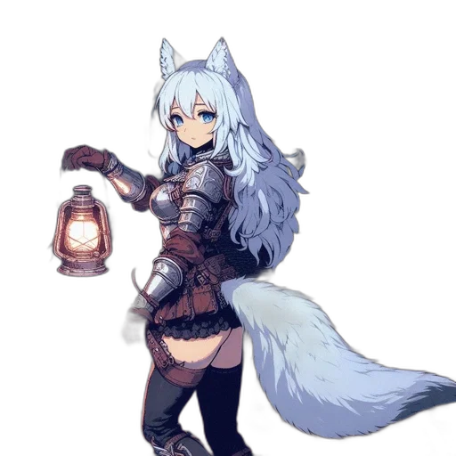 staff, animal, dress, weapon, fantasy art, concept art, pixel art, anime transparent PNG cut-out