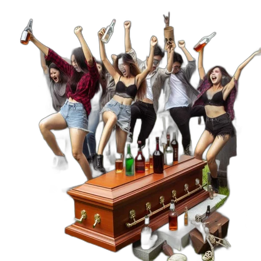 furniture, concept art, cemetery, setting, group, young, people, celebrate transparent PNG cut-out
