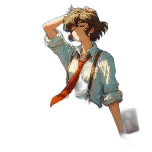staff, weapon, sword, jacket, concept art, pixel art, anime, photorealistic transparent PNG cut-out