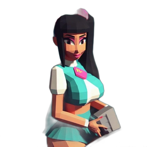 dress, staff, weapon, concept art, pixel art, 3d render, fantasy art, pastel transparent PNG cut-out