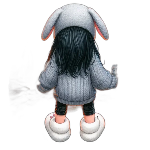 jacket, mask, robot, hat, pixel art, 3d render, concept art, cartoon transparent PNG cut-out