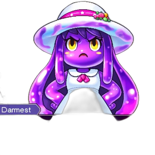 hat, staff, dress, umbrella, pixel art, concept art, anime, vaporwave transparent PNG cut-out