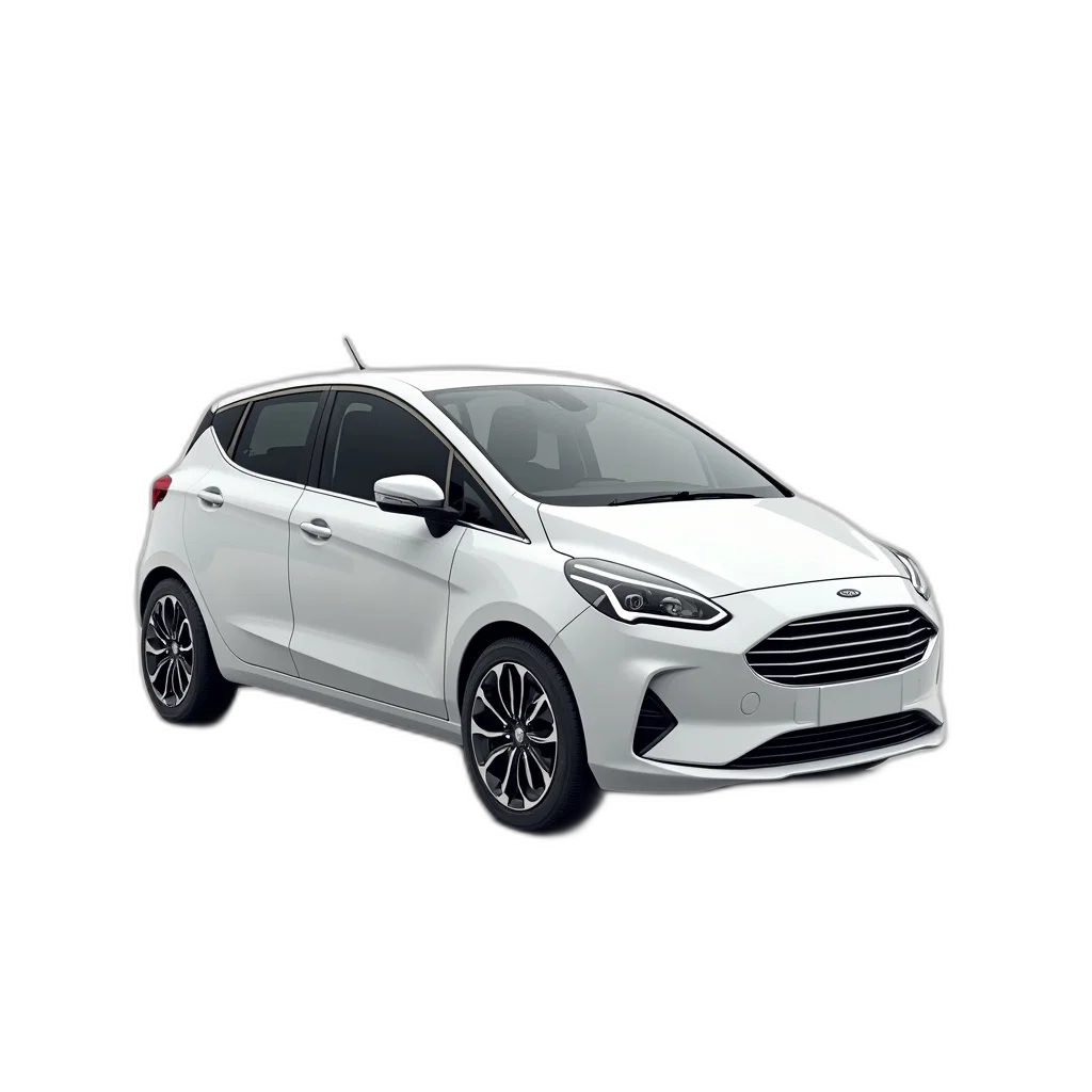 car, 3d render, photorealistic, white, compact, sleek, design, modern transparent PNG cut-out