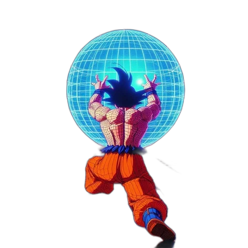 jacket, staff, hair, pixel art, concept art, vaporwave, 3d render, blue transparent PNG cut-out