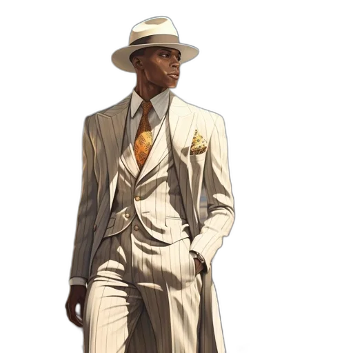 jacket, hat, staff, concept art transparent PNG cut-out