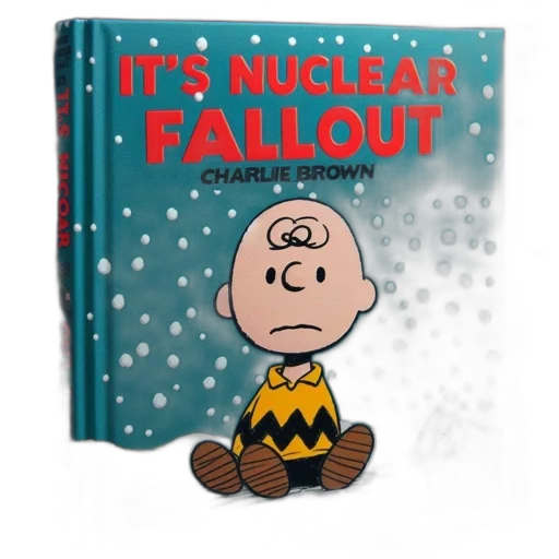 charlie, brown, sits, sadly, amid, wintery, surroundings, while transparent PNG cut-out