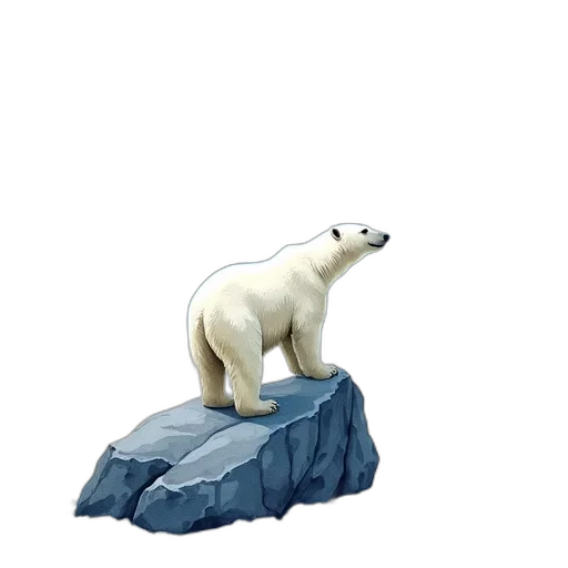 animal, creature, concept art, pixel art, watercolor, 3d render, snow, painting transparent PNG cut-out