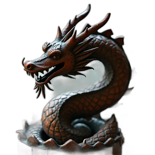 dragon, staff, creature, animal, fantasy art, 3d render, concept art, photorealistic transparent PNG cut-out