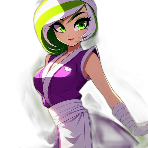 staff, dress, concept art, cartoon, fantasy art, anime, outer space, green transparent PNG cut-out