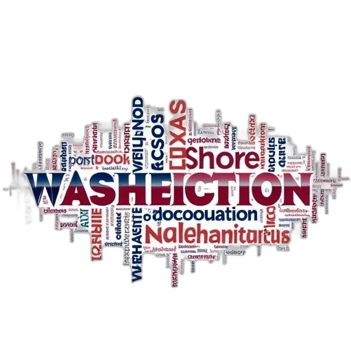 word, cloud, containing, washington, flag, some, other, small transparent PNG cut-out
