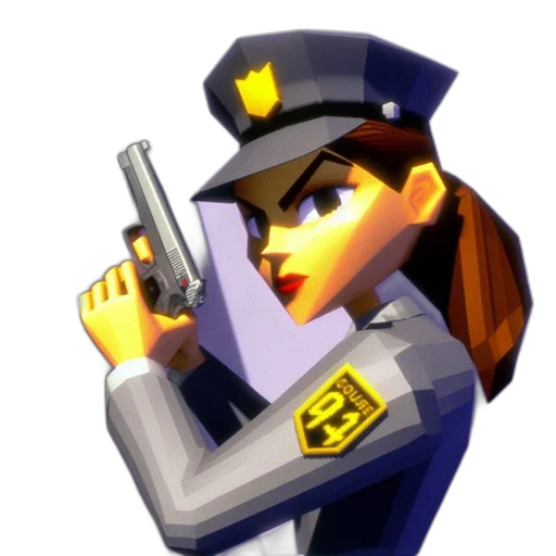 weapon, staff, hat, robot, concept art, pixel art, 3d render, cartoon transparent PNG cut-out