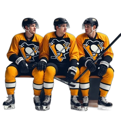 crown, jacket, staff, mask, concept art, 3d render, two, penguins transparent PNG cut-out