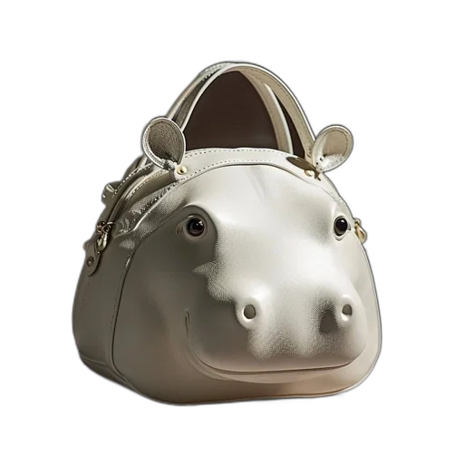 shoes, mask, animal, face, photorealistic, 3d render, oversized, hippo-shaped transparent PNG cut-out