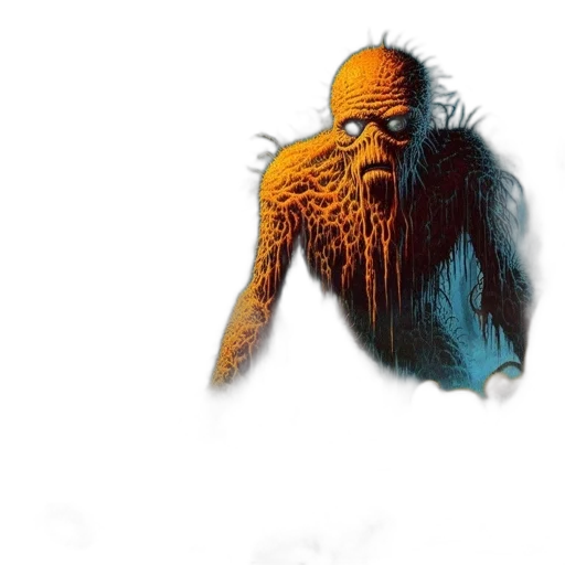 creature, mask, face, hair, concept art, comic book art, 3d render, fantasy art transparent PNG cut-out