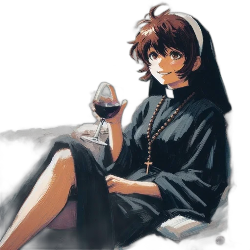 dress, concept art, pixel art, oil painting, anime, monochrome, dark, woman transparent PNG cut-out