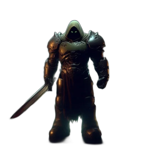 sword, staff, mask, creature, concept art, 3d render, fantasy art, pixel art transparent PNG cut-out