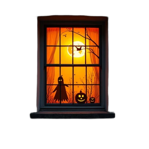 furniture, halloween, window, banner transparent PNG cut-out