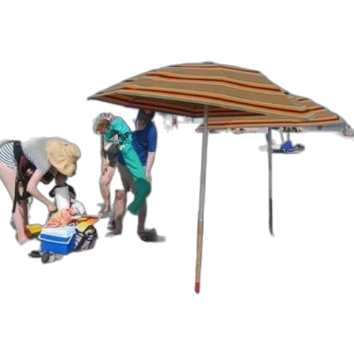 umbrella, staff, furniture, 3d render, concept art, photorealistic, beach, rain transparent PNG cut-out