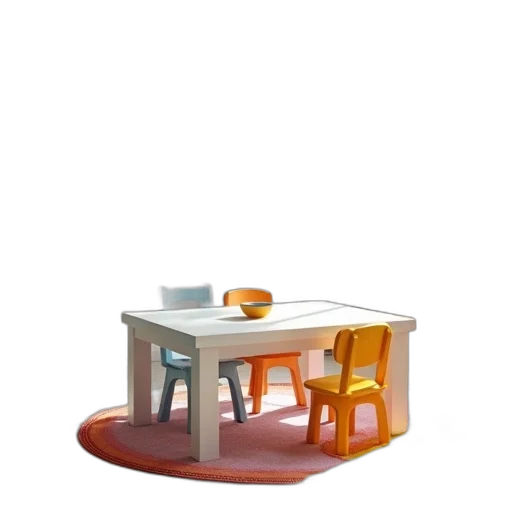 furniture, 3d render, concept art, photorealistic, forest, outer space, colorful, neon transparent PNG cut-out